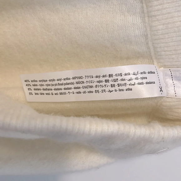 ZARA Knit Jogger Drawstring Wide Hem Wool Blend, Size L - Picture 9 of 9